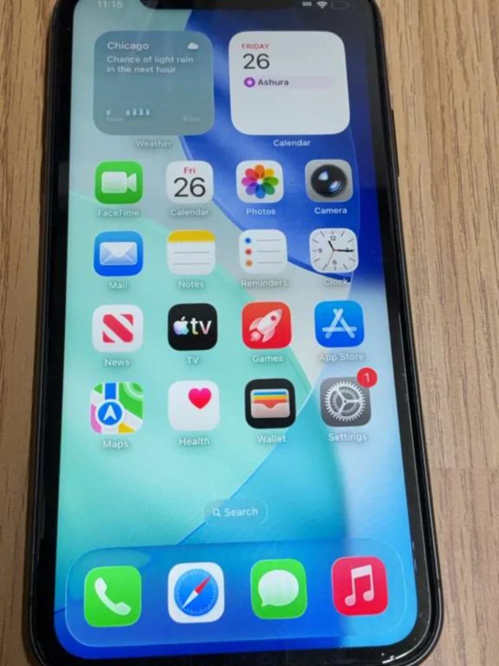 Apple iPhone 11 64GB Black AT&T Locked Smartphone A2111 Face ID iOS 26.5